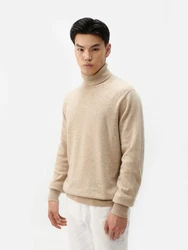 GOBI Cashmere Rollkragenpullover Basic Naturfarbe