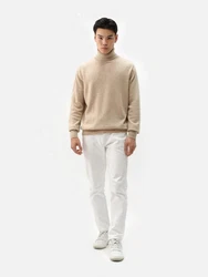 GOBI Cashmere Rollkragenpullover Basic Naturfarbe