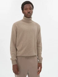 GOBI Cashmere Rollkragenpullover Basic Naturfarbe