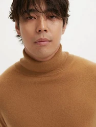 GOBI Cashmere Rollkragenpullover Basic Braun/Beige