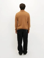 GOBI Cashmere Rollkragenpullover Basic Braun/Beige