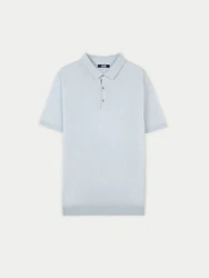 GOBI Polokragenpullover Polo-Shirt aus Kaschmir-Seide Grau/Khaki/Hellblau/Hellgrün