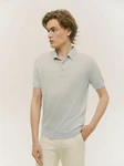 GOBI Polokragenpullover Polo-Shirt aus Kaschmir-Seide Grau/Khaki/Hellblau/Hellgrün