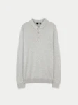 GOBI Polokragenpullover Herren Polohemd Grau/Hellgrau