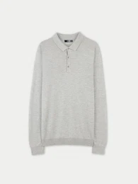 Polokragenpullover Herren Polohemd aus Kaschmir-Seide