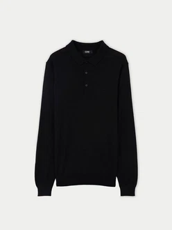 GOBI Polokragenpullover Herren Polohemd Schwarz/Dunkelblau GOBI Polokragenpullover Herren Polohemd Schwarz/Dunkelblau