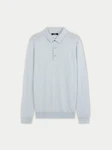 GOBI Polokragenpullover Herren Polohemd Hellblau/Blau/Grau