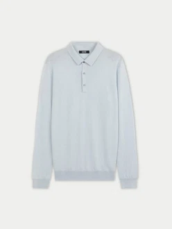 GOBI Polokragenpullover Herren Polohemd Hellblau/Blau/Grau GOBI Polokragenpullover Herren Polohemd Hellblau/Blau/Grau