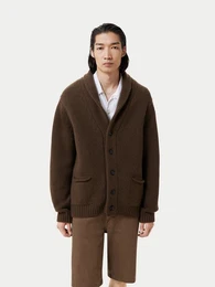Strickjacke Kaschmir Strickjacke mit Schalkragen