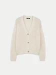 GOBI Cashmere Strickjacke Beige/Weiß/Khaki/Orange