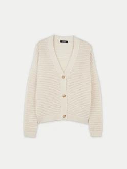 GOBI Cashmere Strickjacke Beige/Weiß/Khaki/Orange GOBI Cashmere Strickjacke Beige/Weiß/Khaki/Orange