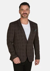 Calamar Sakko Style Cotton Check Braun/Dunkelbraun/Grau