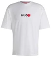 HUGO T-Shirt Dewdam rot/schwarz/weiß