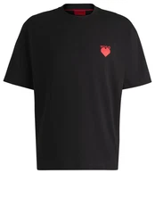 HUGO T-Shirt Dewdam Schwarz/Rosa/Rot/Grau