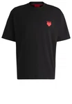 HUGO T-Shirt Dewdam Schwarz/Rosa/Rot/Grau