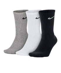 Nike Sportswear Freizeitsocken Value Cushioned Crew (3er Pack) Grau/Schwarz/Weiß/Dunkelgrau/Dunkelblau