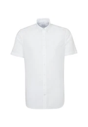 Businesshemd Shaped Shaped Kurzarm Button-Down-Kragen Uni