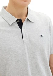 TOM TAILOR Poloshirt Grau/Hellgrau/Weiß