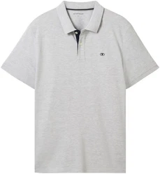 TOM TAILOR Poloshirt Grau/Hellgrau/Weiß