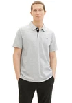 TOM TAILOR Poloshirt Grau/Hellgrau/Weiß