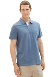 TOM TAILOR Poloshirt Hellblau/Blau/Grau