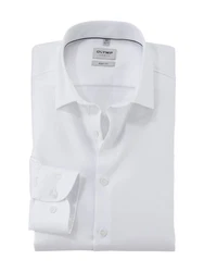 OLYMP Businesshemd Level Five body fit mit Struktur Weiß/Braun/Dunkelblau/Creme/Grau/Silber
