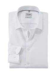 OLYMP Businesshemd Level Five body fit mit Struktur Weiß/Braun/Dunkelblau/Creme/Grau/Silber