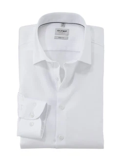 OLYMP Businesshemd Level Five body fit mit Struktur Weiß/Braun/Dunkelblau/Creme/Grau/Silber