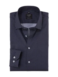 OLYMP Businesshemd No 6 six Dunkelblau/Hellblau