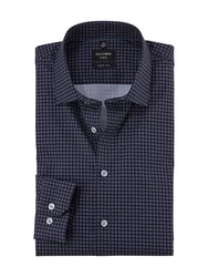 OLYMP Businesshemd No 6 six Dunkelblau/Hellblau
