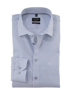 OLYMP Businesshemd No 6 six Grau/Hellblau/Blau
