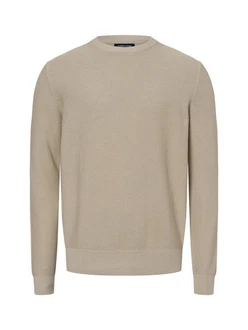 Andrew James Strickpullover Khaki/Beige/Braun