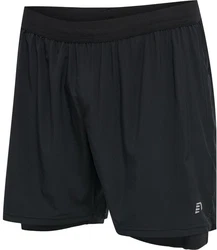 hummel NewLine Laufshorts Core 2-IN-1 Short Running Schwarz/Dunkelblau/Grau/Grün/Dunkelgrau
