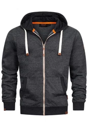 Indicode Sweatjacke INBaustian Dunkelgrau/Grau/Hellgrau