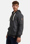 Indicode Sweatjacke INBaustian Dunkelgrau/Grau/Hellgrau
