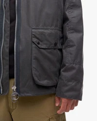 Barbour Allwetterjacke Re-Engineered Short Bedale Dunkelgrün/Khaki