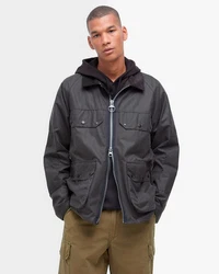 Barbour Allwetterjacke Re-Engineered Short Bedale Dunkelgrün/Khaki
