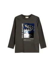 T-Shirt Rundhalsausschnitt Langrmelig