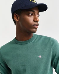 Gant Herren Pullover CLASSIC COTTON C-NECK Grün/Dunkelgrün/Türkis