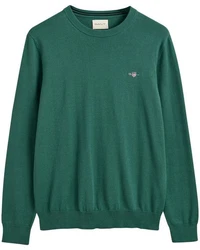 Gant Herren Pullover CLASSIC COTTON C-NECK Grün/Dunkelgrün/Türkis