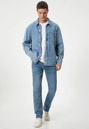 Slim-fit-Jeans Normale Leibhhe Slim