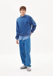 Armedangels Sweatshirt EMAAL CREWNECK GMT DYE Hellblau/Blau/Grau