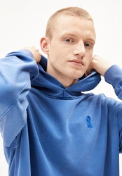 Armedangels Sweatshirt EMAAL HOODIE GMT DYE Herren Blau/Hellblau