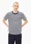 Armedangels T-Shirt MAARKOS POCKET STRIPES Dunkelblau/Weiß/Blau