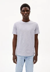 Armedangels T-Shirt JAAMES STRUCTURE Grau/Weiß/Silber/Hellgrau