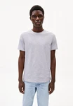 Armedangels T-Shirt JAAMES STRUCTURE Grau/Weiß/Silber/Hellgrau
