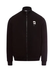 Karl Lagerfeld Sweatjacke hellgrau/schwarz/weiß