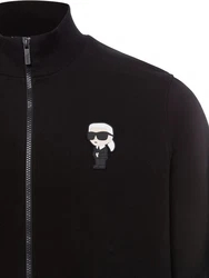 Karl Lagerfeld Sweatjacke hellgrau/schwarz/weiß