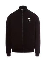 Karl Lagerfeld Sweatjacke hellgrau/schwarz/weiß