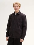 TOM TAILOR DENIM Hemd Schwarz/Dunkelbraun/Dunkelgrau/Dunkelrot